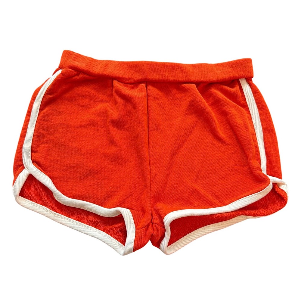 Hanna Andersson Kids Orange Spice French Terry Dolphin Vent Shorts Size 6-7